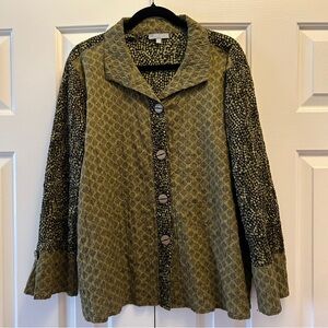 Habitat Button Down Blouse Top Artsy